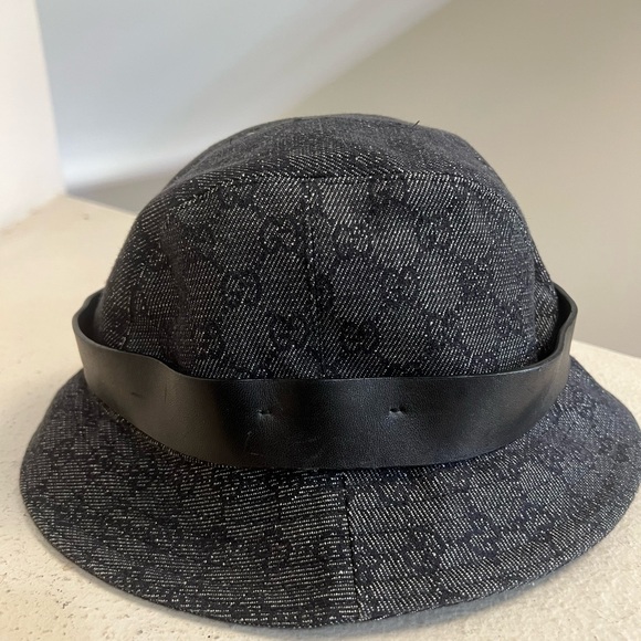 Gucci total pattern GG Black Monogram‎ canvas hat bucket Hat medium - Picture 4 of 14